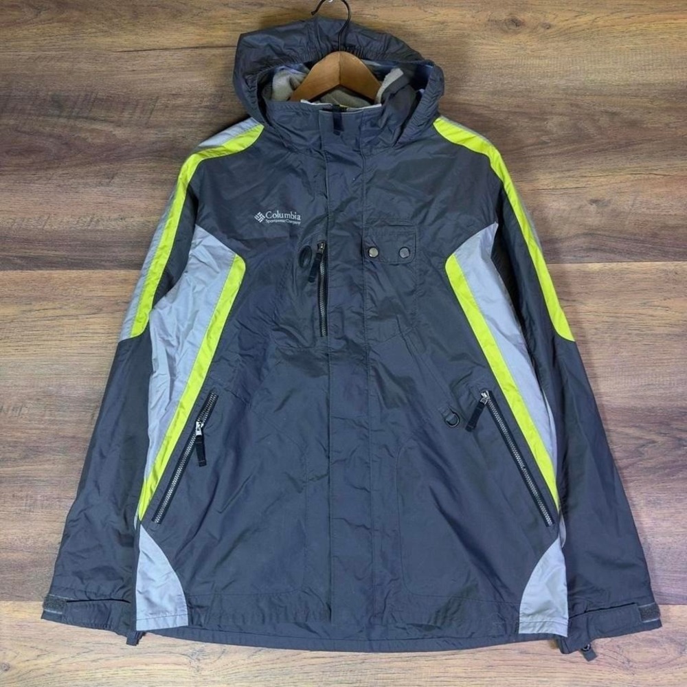 Columbia Youth Interchange Jacket 18/20 Black Gray Winter Coat